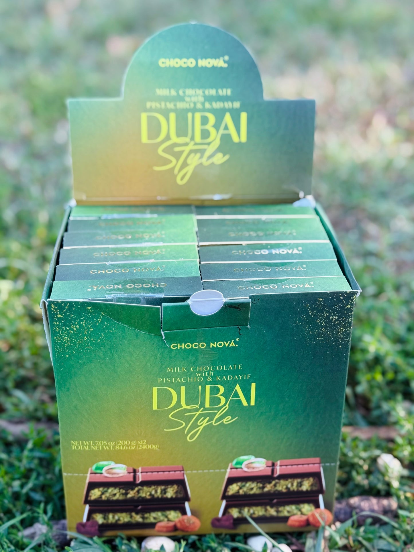 Dubai Style Milk Chocolate with Pistachio & Kadayif – 200g (7.05oz)