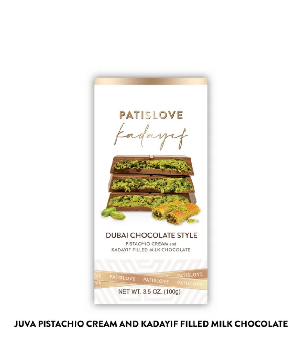 Dubai Style Milk Chocolate  with Pistachio Cream & Kadayif - 100g